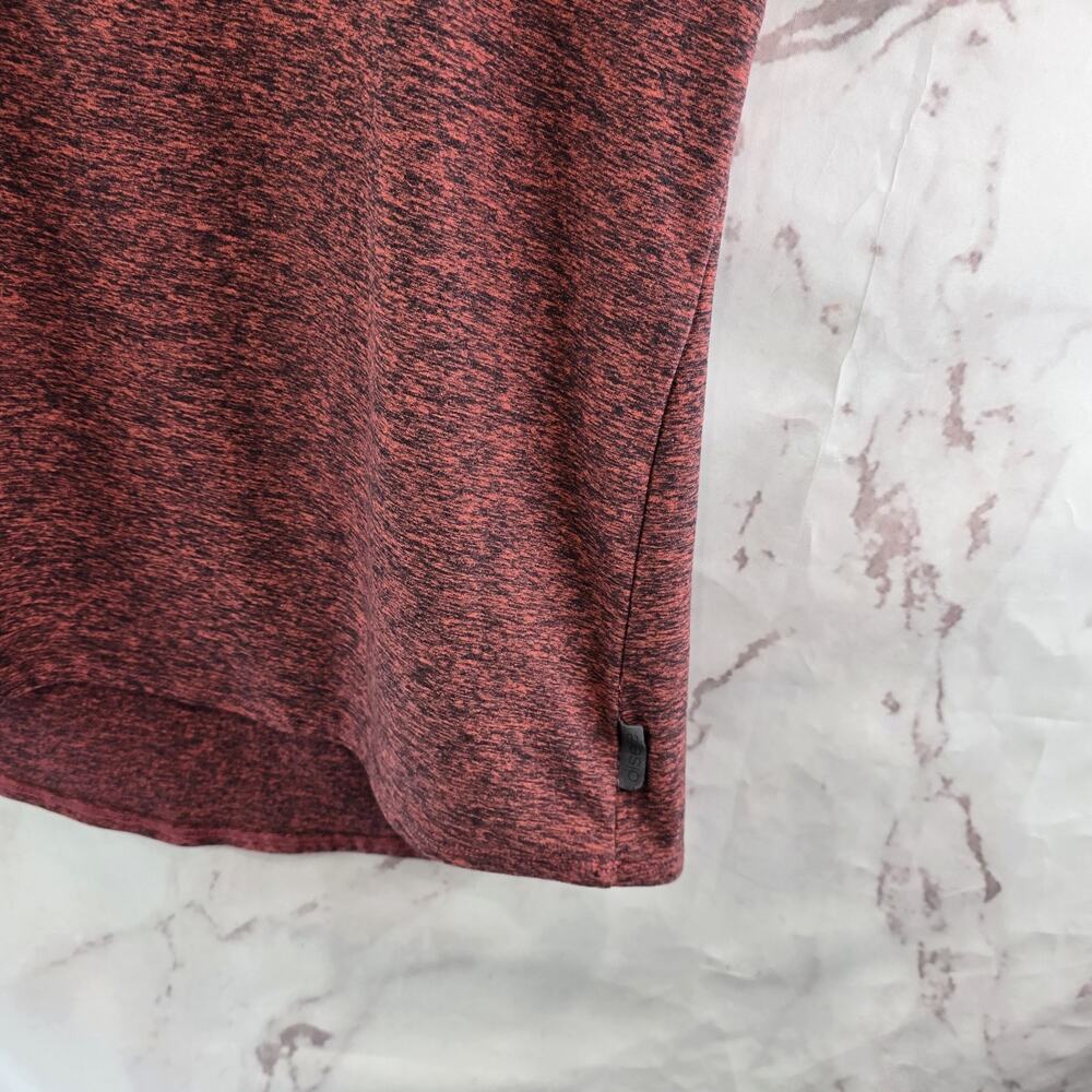 Oiselle Shirt Womens 12 Pink Flyout Short Sleeve Crew Heathered Soft Tee - Picture 4 of 8